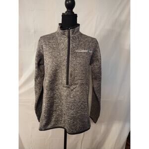 Women's Antigua Gray/Black Half Zip Pullover Jacket Challenger Turf Logo Size L